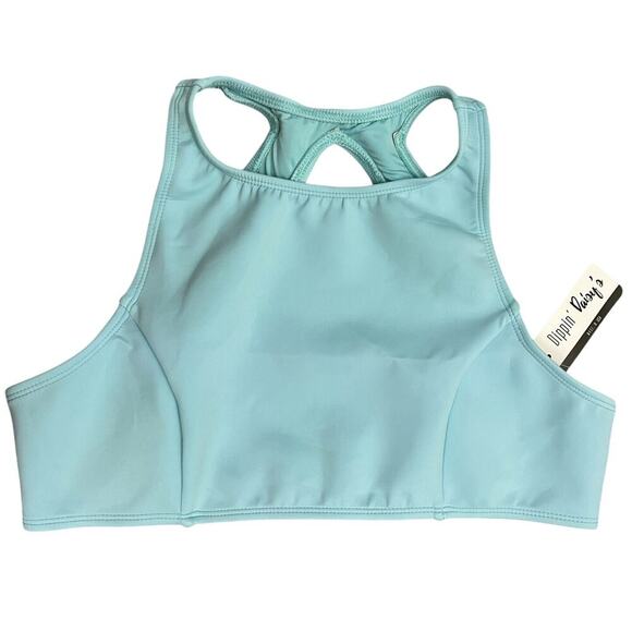 Dippin Daisy’s Swim Top Women’s Sz XL Blue(Crystal) Scuba Material Swimwear NWT - Picture 2 of 11